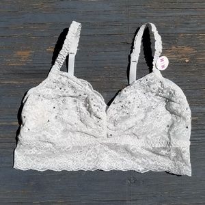 Victorias Secret PINK Floral Lace Bralette *BLING*